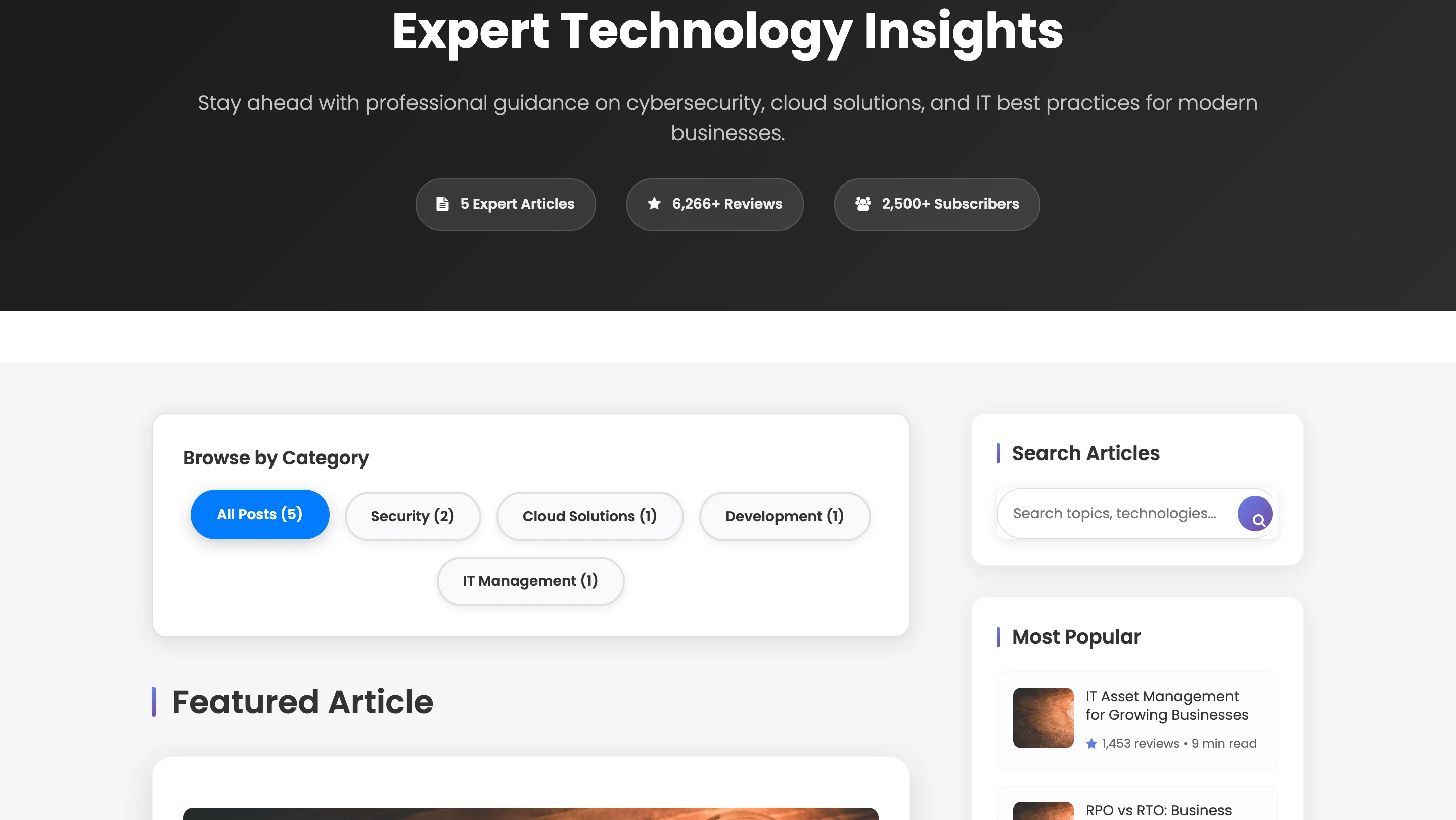 Technical Blog