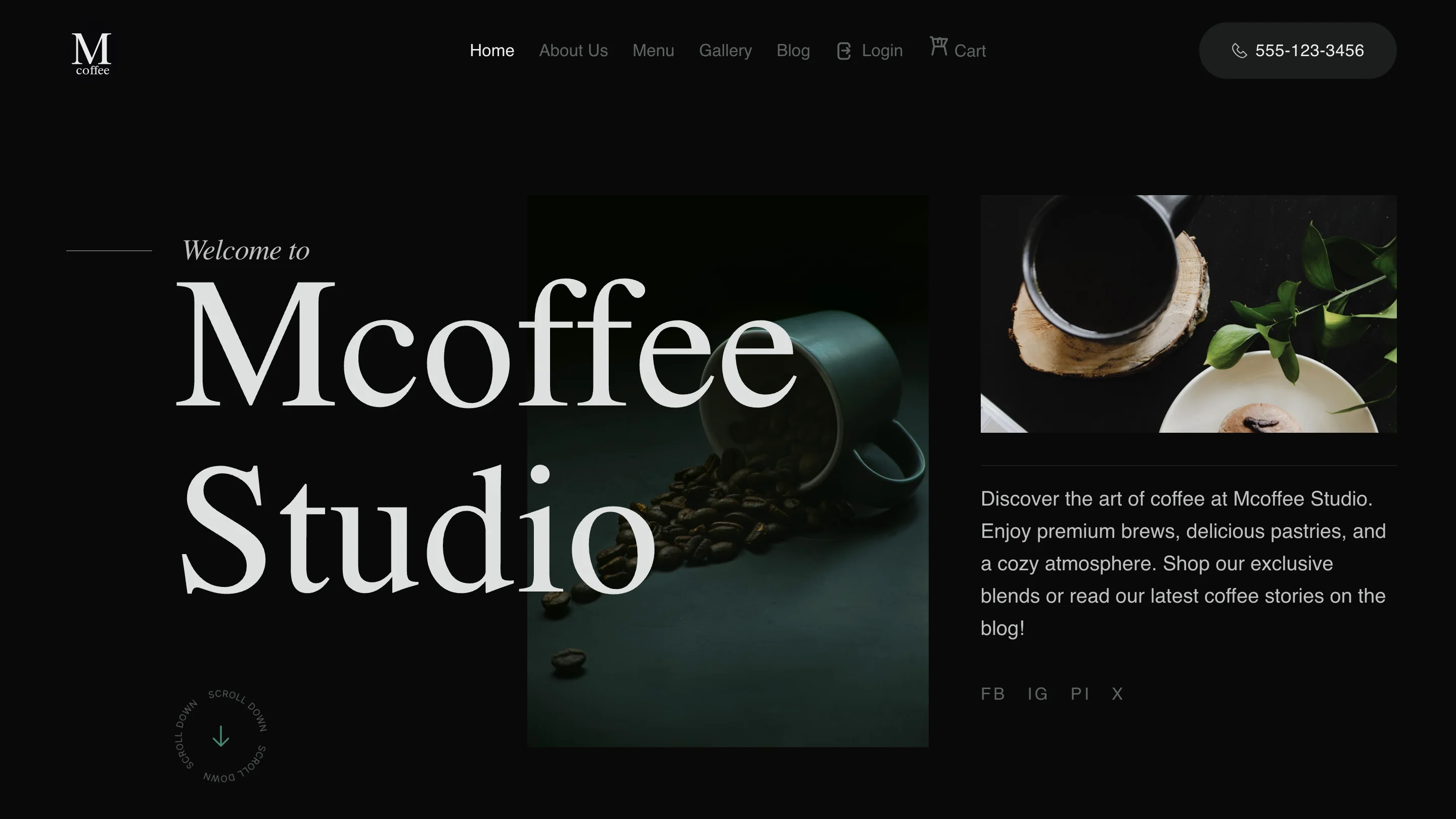 Mcoffee Studio E-commerce Website